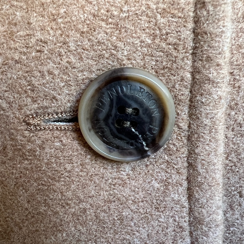 Pendleton Tan Wool Coat with Button Detail - Picture 12 of 13